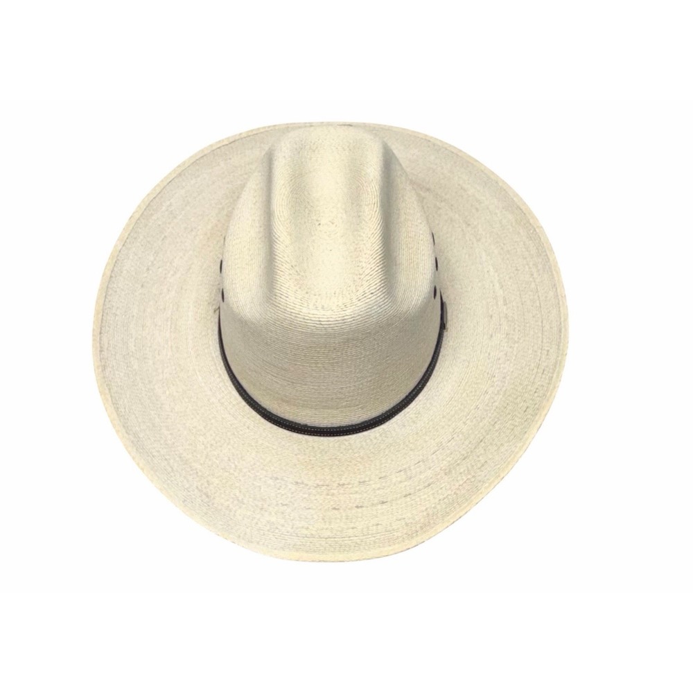 Atwood 7X Marfa Low Crown Long Oval Natural Straw Cowboy Hat Size 7 1/2 - Picture 8 of 13